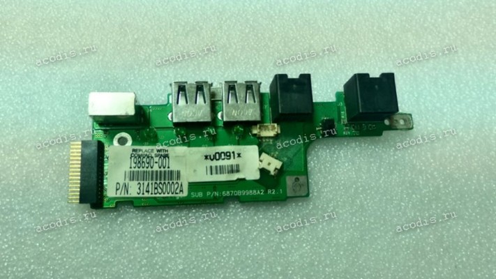 USB and JACK board Compaq Presario 1700 (p/n: 198690-001, 3141BS0002A)