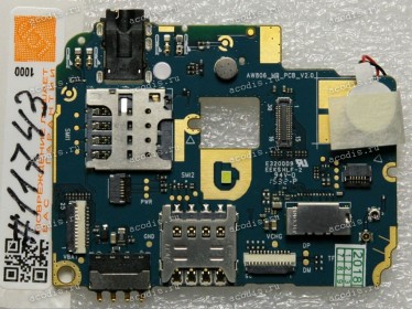 MB Asus ZenFone Go ZC500TG MB._2G/MT6580 eMMC 8G/D/S2 (90AZ00V0-R00020, 90AZ00V0-R00021) AW806_MB_PCB_V.2.0