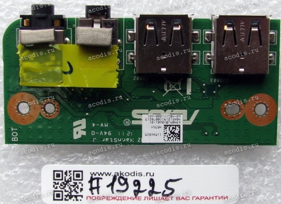 USB & Audio board Asus N53SM, N53SN, N53SV (p/n 90R-NBGIO1000Y) REV:2.2